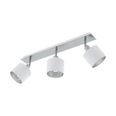 Immagine prodotto di Faretto a 3 luci Valbiano nichel opaco, bianco, argento Eglo 97534