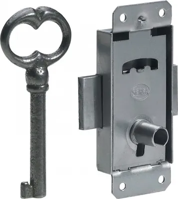 Produktbild von HETTICH 20 mm reversibles Aufputz-Möbelschloss aus Stahl