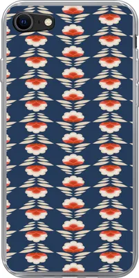 Produktbild von MuchoWow® Handyhülle Schutzhülle Hülle für Telefoonhoesje iPhone SE 2020 Muster - Abstrakt - Blumen Silikon Softcase Handy Hülle - Kartenbesitzer