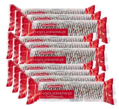 Produktbild von Schluckwerder Schokoladenkränze mit Nonpareille 200g (10er Pack)