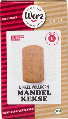 Produktbild von Dinkelvollkorn Mandelkekse vegan 125g