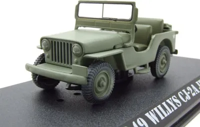 Immagine prodotto di Greenlight Collectibles, modello 86592, Jeep Willys CJ-2A, esercito statunitense, 1949, colore verde oliva, tema MASH, scala 1:43