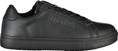 Produktbild von Schwarze Herrensportschuhe mit Schnürsenkeln und kontrastierenden Details