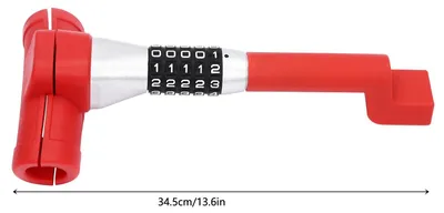 Immagine prodotto di Blocco volante per auto - Dispositivo antifurto per volante - Lunghezza 40,8 cm - Universale - Rosso