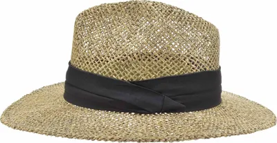 Seeberger luftdurchlässiger Fedora aus reinem Seegras in schwarz