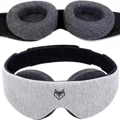 Produktbild von Opaska na oczy do spania 3D PREMIUM ZACIEMNIAJĄCA ergonomiczna maska, szara