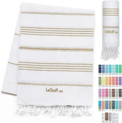 Produktbild von DigiRigi® Hamamtuch – 100 x 180 cm, 100% gekämmte Baumwolle, 275 g, /BSCI, saugfähig & schnell trocknend – Strand-, Sauna- und Reisetuch für Sport & Yoga