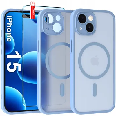 Zdjęcie produktu dla Etui Magnetyczne Matowe Do Iphone 15 |Do Magsafe Trwałe + Szkło