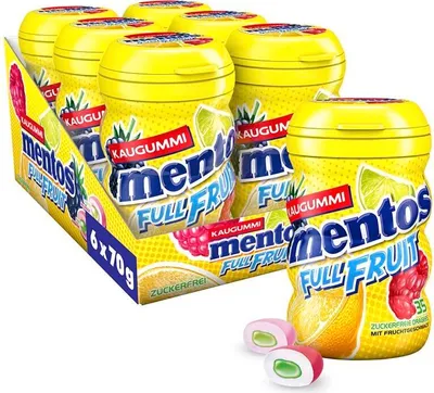Produktbild von Mentos Gum Full Fruit 6 x 70g