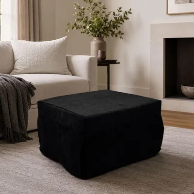Immagine prodotto di Talamo Italia Pouf Arno 78x78x45h cm Nero, Sfoderabile Nero  Italy