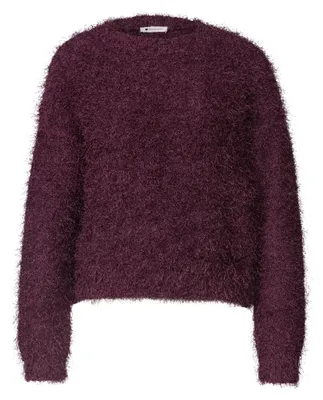 Produktbild von Street One rounded neck fringe sweater rustic rouge 36