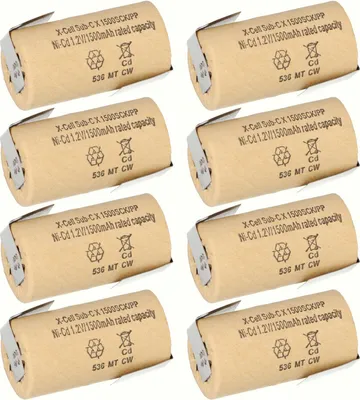 Obrázek produktu pro 8x XCell Sub-C vysokovýkonná baterie s pájecím vývodem Z - 1,2 V 1500 mAh Ni-CD