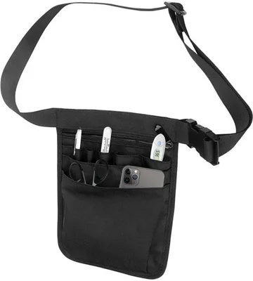 Produktbild von Famanu Werkzeugtasche mit Tragegurt - Verstellbarer Schultergurt - Multifunktional - 25 x 18 cm - Schwarz