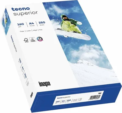 Produktbild von Multifunktionspapier Tecno Superior A4 160 g/qm weiß VE=5x250 Blatt