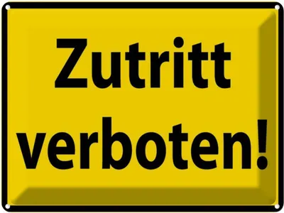 Produktbild von vianmo Blechschild 30x40 cm Zutritt verboten Warnschild Hinweisschild Sicherheit Vorsicht
