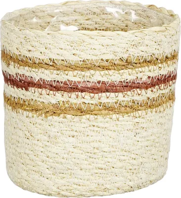 Produktbild von Mica Übertopf Korb Jameson Ø 12 x 12 cm Seegras gelb