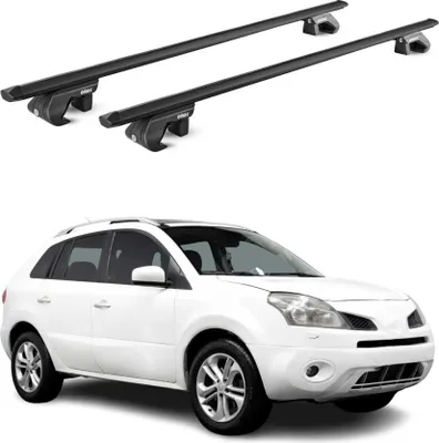 Image de Barres de toit transversales ABE pour Renault Koleos I 2008-2017 5 P Alu Noir 2x
