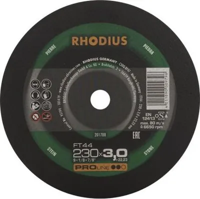 Produktbild von Rhodius Trennscheibe FT 44 230x3,0x22,23mm Stein Proline - 201788
