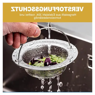 Produktbild von 2 Stück Abflusssieb mit Griff Edelstahl Haarsieb für Spüle Dusche Badewanne Effektiver Schutz gegen Verstopfung Küche Bad