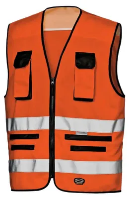 Produktbild von Sir Safety Warnschutzweste EN ISO 20471 Klasse 2 mit doppelten Reflexstreifen, XXL, HI-VIS ORANGE