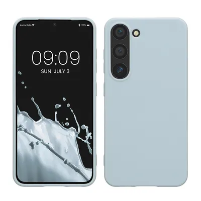 Obrázok produktu pre kwmobile puzdro kompatibilné s krytom Samsung Galaxy S23 - TPU silikónové puzdro na mobilný telefón S23 - pružné puzdro absorbujúce nárazy - bezdrôtové nabíjanie - svetlo modré