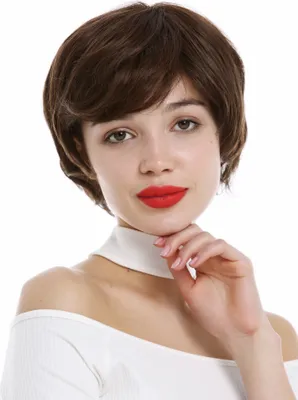 Produktbild von WIG ME UP Perücke kurz Pixie fransig Kastanie Braun Mix YZF-4015-4/30