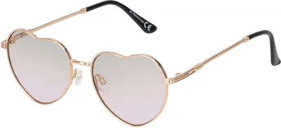 Produktbild von Damen Sonnenbrille Herz Form Designer 80er Modern Urlaub Sommer Strand 30497 Grün-Rosa