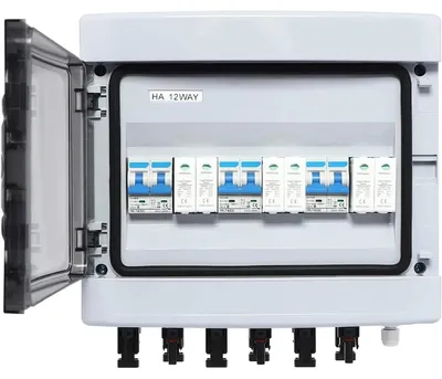Obrázek produktu pro Solární rozvodná skříň – rozvodná skříň pro fotovoltaické systémy – 3 vstupy, 3 výstupy – DC 1000 V, 40 A – vodotěsná (IP65) – odolná proti nárazům (IK10) – montáž na stěnu – kryt z ABS+PC – bílá