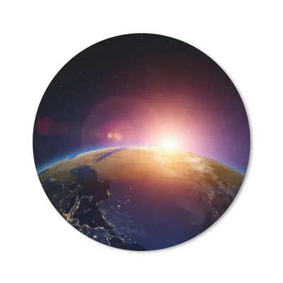 Produktbild von MuchoWow® Mauspad Mousepad Erde - Sonne - Sterne 50x50 cm - Mousepads - Maus Mat - Pad - Mausunterlage - Vinyl