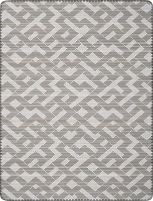 Biederlack Wohndecke Interweaved 150 x 200 cm Grau Baumwollmischung geometrisch Freisteller