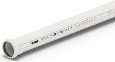 Obrázok produktu pre REHAU RAUPIANO PLUS Odtoková rúrka, DN 75, tyč s 1 ks.