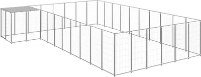 Produktbild von Möbel Hundezwinger Silbern 19,36 m² Stahl - Sonstiges Hundezubehör 3082245