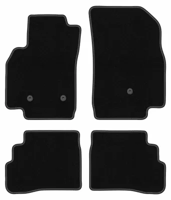 Produktbild von Velours-Fußmatten für Opel Karl 2015- (Schrägheck) – 4-tlg, Schwarz, passgenau – Wielganizator BASIC