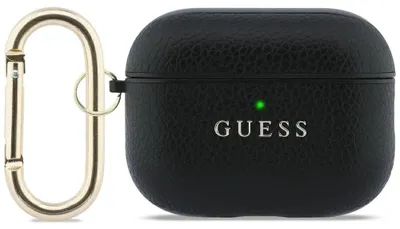Produktbild von Schutzhülle Guess Grained PolyurethanClassic Logo Case für AirPods Pro 3, Schwarz