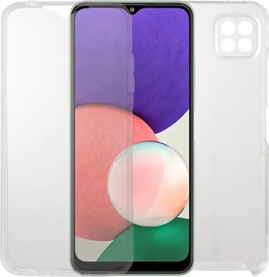 Produktbild von König Design Hülle kompatibel mit Samsung Galaxy A22 5G Kunststoff Full Cover Handyhülle - Case Transparent
