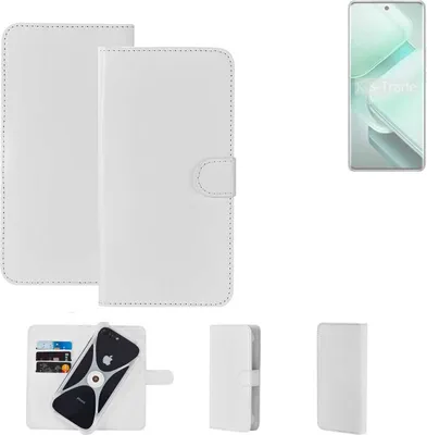Produktbild von K-S-Trade Handy Hülle Schutz Hülle kompatibel mit Vivo V40e Cover Case Bookstyle Bumper weiß 1x