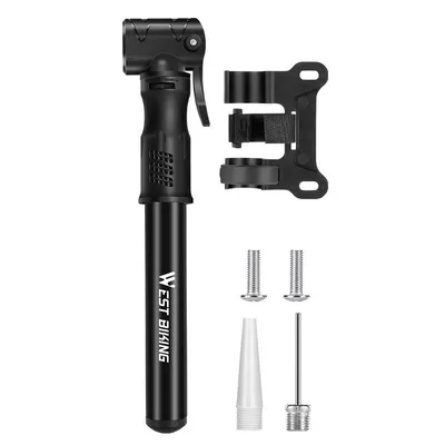 Produktbild von MODFU Fahrradpumpe alle Ventile, Luftpumpe Fahrrad Ventile mit 80-100PSI Manometer, Fahrrad zubehör Pumpe Luft Standpumpe für Ball