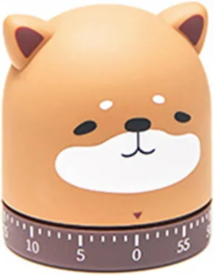 Produktbild von Küchentimer Mechanischer Timer Niedlich Tiere 60 Minuten Countdown Timer Kinder Kurzzeitmesser Eieruhren Zeitmanagement Werkzeug (Welpe)