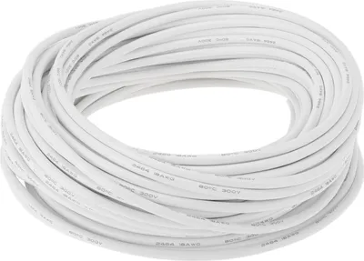 Produktbild von Elektrische Masseleitung Automobil-Stromleitung 98FT Weiß TC 1 Stück 18AWG 4 Leiter Vollständig isoliert & Soft-Touch-Mantel Universal