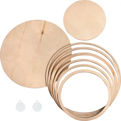 Produktbild von Holzplatten/-ringe Set, 8-teilig