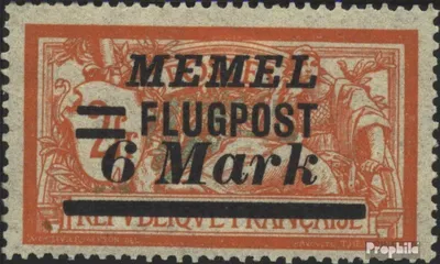 Produktbild von Briefmarken Memelgebiet 1922 Mi 106 mit Falz Flugpostmarke
