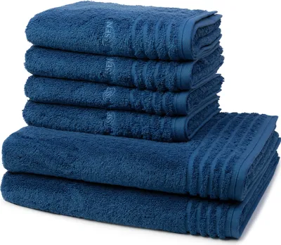 Produktbild von Vossen Vienna Style Supersoft 4 X Handtuch 2 X Duschtuch im Set Extrem flauschig und saugfähig, Stäbchenbordüre Ton in Ton, Logostick