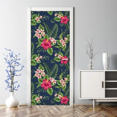 Produktbild von Dekorative Türaufkleber Aaufkleber selbstklebend Klebefolie Türtapete Vögel und Blätter 70 x 200 cm