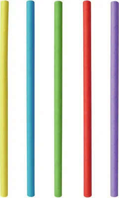 Produktbild von 100x Papiertrinkhalme Shake-Halme Kaltgetränke 25 cm Ø 8 mm farbig sortiert