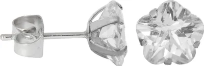 Produktbild von Ohrstecker aus Chirurgenstahl mit Blume in verschiedenen Farben Größe - 3 mm Farbe - Transparent