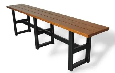 Obrázok produktu pre Casa Padrino záhradná lavica v industriálnom štýle tmavohnedá / čierna 180 x 35 x v. 45 cm - lavica z masívneho dreva - záhradný nábytok na terasu