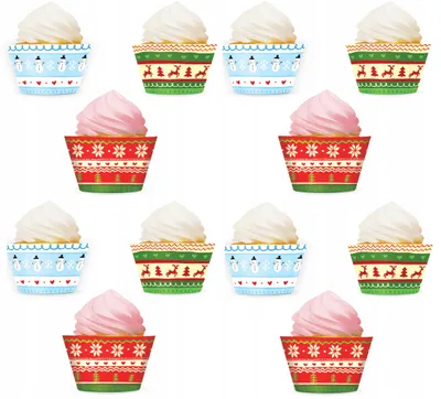 Produktbild von Piniatowe Love Muffin-Förmchen Weihnachten Nikolaus 12 Stück