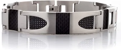 Produktbild von Edelstahl Armband Herrenarmband Kohlenstoffstahl Matt 21cm - SB7023