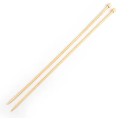 Produktbild von 1 Paar Bambus-Stricknadel gerade Länge 35 cm Jackenstricknadeln