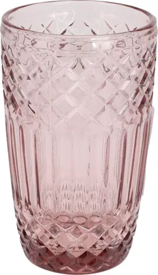 Produktbild von Siaki Collection | Trinkglas 380 ml - Rosa - Modernes Design - Ideal für Saft und Wasser